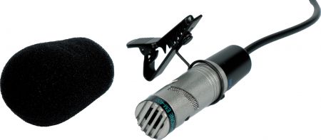 Tie-Clip Microphone with build-in LR44 battery - Microphone body with sponge include